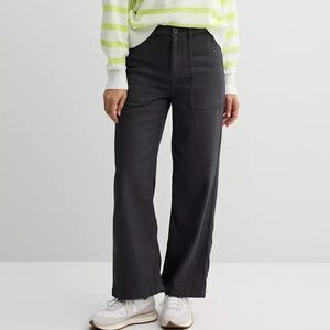 Sonoma Utility Wide Leg Pants Womens 16 Dark Gray Lyocell Draping NEW